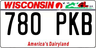WI license plate 780PKB