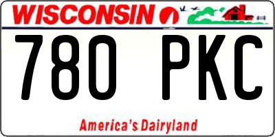 WI license plate 780PKC