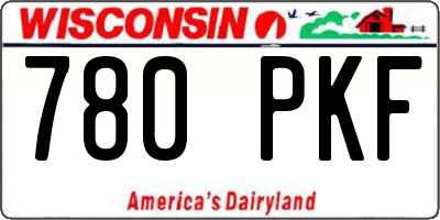 WI license plate 780PKF