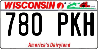 WI license plate 780PKH
