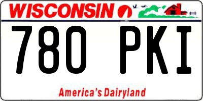 WI license plate 780PKI