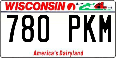 WI license plate 780PKM
