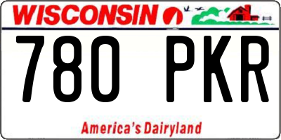 WI license plate 780PKR