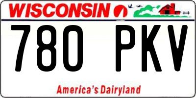 WI license plate 780PKV