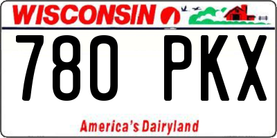 WI license plate 780PKX