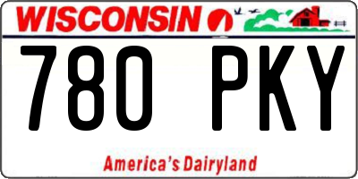 WI license plate 780PKY