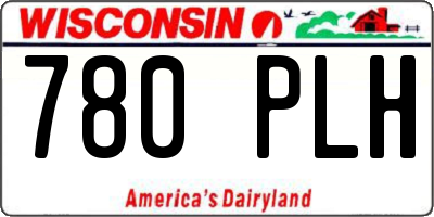 WI license plate 780PLH