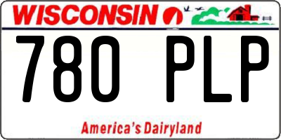 WI license plate 780PLP