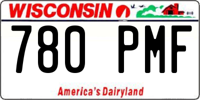 WI license plate 780PMF