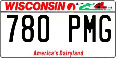 WI license plate 780PMG