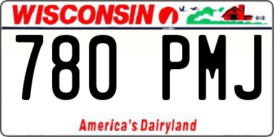 WI license plate 780PMJ