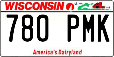 WI license plate 780PMK