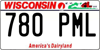 WI license plate 780PML
