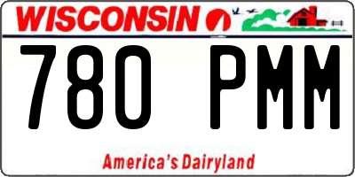 WI license plate 780PMM