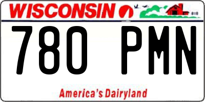 WI license plate 780PMN