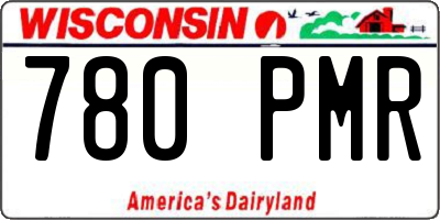 WI license plate 780PMR
