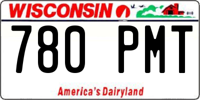 WI license plate 780PMT