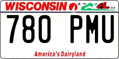 WI license plate 780PMU
