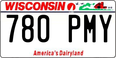 WI license plate 780PMY