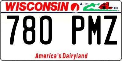 WI license plate 780PMZ