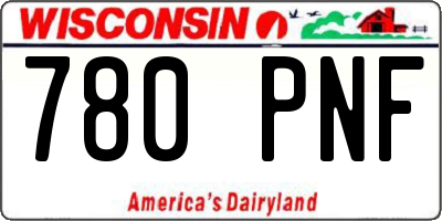 WI license plate 780PNF