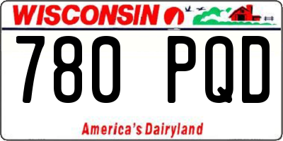 WI license plate 780PQD