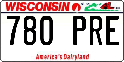 WI license plate 780PRE