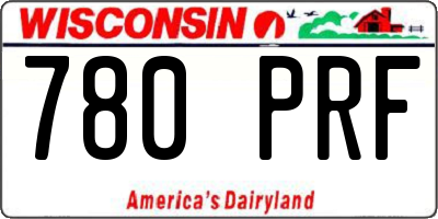WI license plate 780PRF