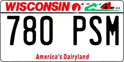 WI license plate 780PSM