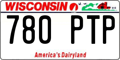 WI license plate 780PTP