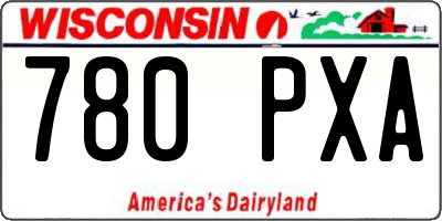 WI license plate 780PXA