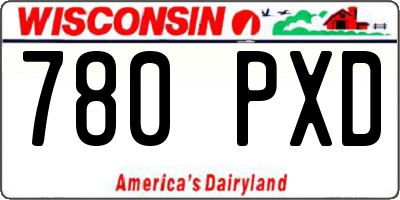 WI license plate 780PXD