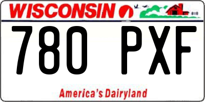 WI license plate 780PXF