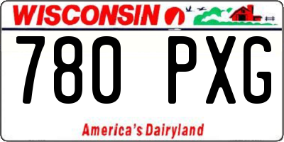 WI license plate 780PXG