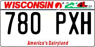 WI license plate 780PXH