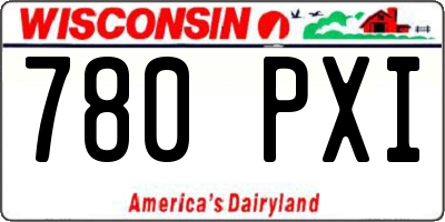 WI license plate 780PXI