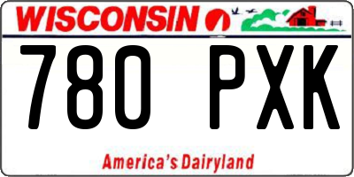 WI license plate 780PXK