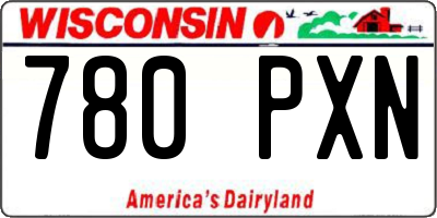 WI license plate 780PXN