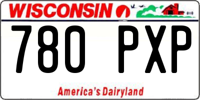 WI license plate 780PXP