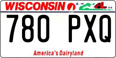 WI license plate 780PXQ