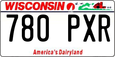 WI license plate 780PXR