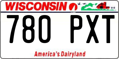 WI license plate 780PXT
