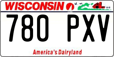 WI license plate 780PXV