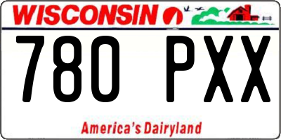 WI license plate 780PXX
