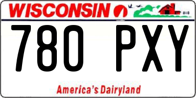 WI license plate 780PXY
