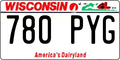WI license plate 780PYG