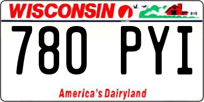 WI license plate 780PYI