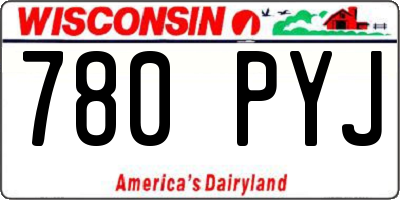 WI license plate 780PYJ