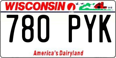 WI license plate 780PYK