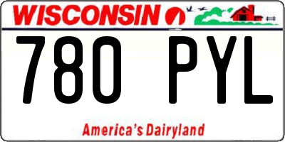 WI license plate 780PYL